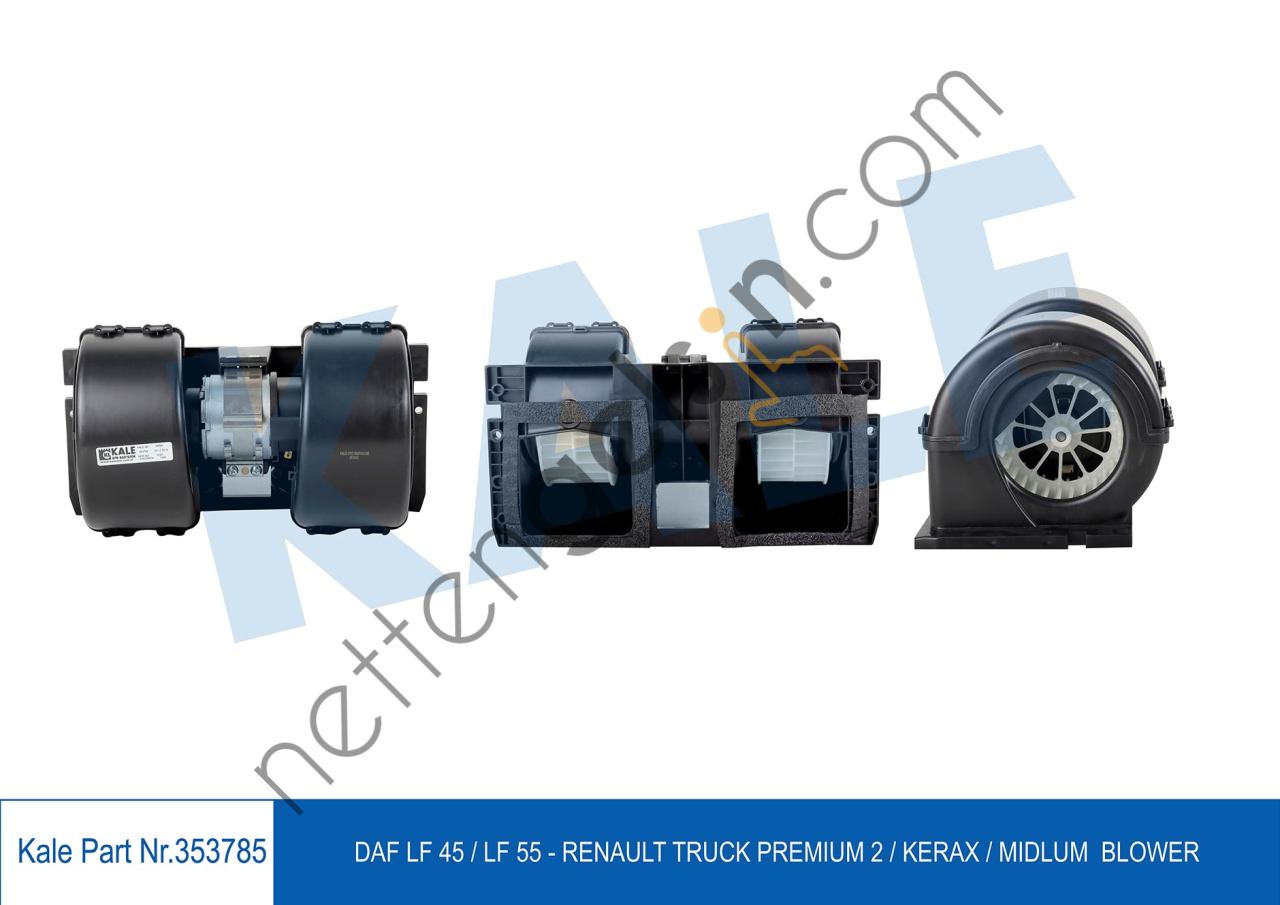 KALE 353785 KALORIFER MOTORU DAF LF45-LF55/RENAULT PREMIUM 2-MIDLUM-KERAX DXI 7-DXI 11  DAF AĞIR VASITA KALORİFER MOTORU