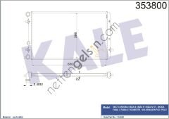 KALE 353800 MOTOR RADYATORU (BRAZING) POLO CORDOBA IBIZA IV V FABIA ROOMSTER 1,2 1,4 1,6 1,9TDI 99>16  VW-AUDI-SEAT-SKODA BİNEK MOTOR SU RADYATORU