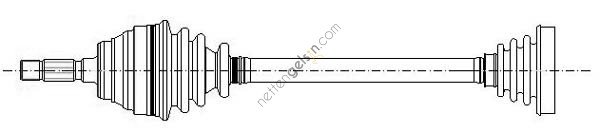 GKN 304682 AKS MİLİ KOMPLE E 46 SAĞ M 47/ N ( 3321 1 229 592) 33211229708 BMW