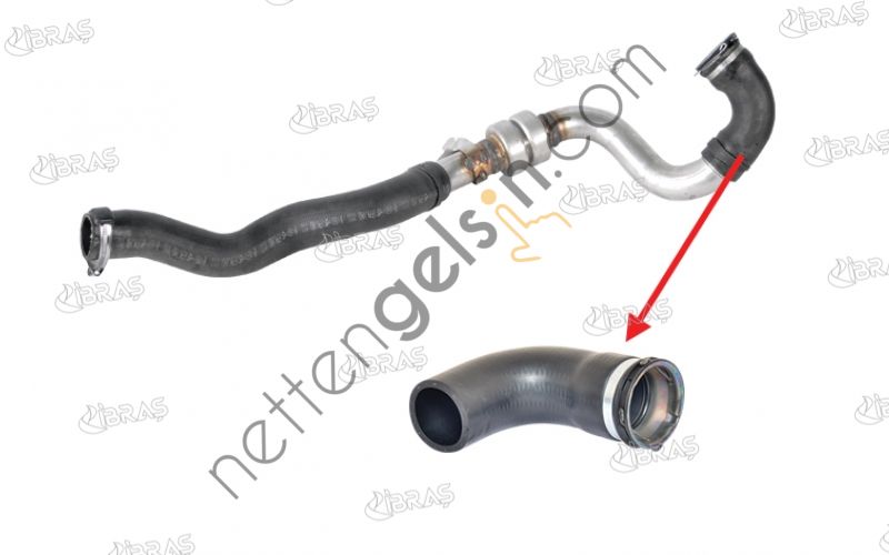 IBRAS 11180 TURBO HORTUMU KUCUK METAL PARCA HARIC DUSTER 1,5 DCI  DACIA BİNEK TURBO HORTUMU