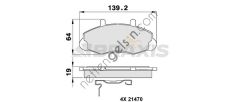 BRAXIS AB0098 ON FREN BALATASI TRANSIT T12 91 > 00  FORD BİNEK FREN BALATASI