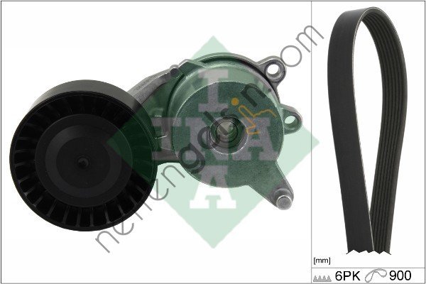 INA 529026810 V KAYIS GERGI SETI C1 II-108-AYGO 1.0 6PK900  PEUGEOT-CITROEN BİNEK ALTERNATÖR GERGİ RULMANI