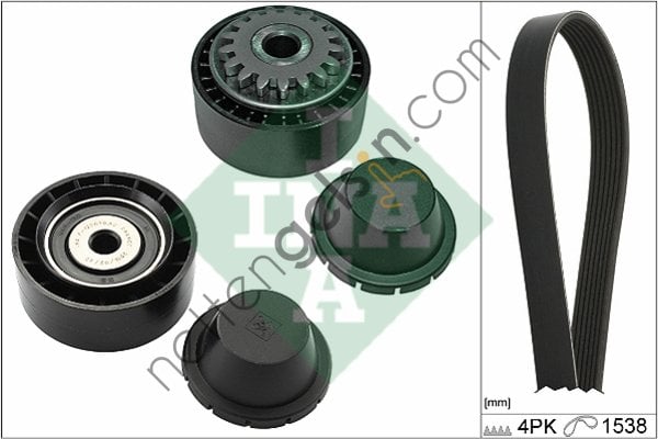 INA 529028010 V KAYIS SETI (KAYIS+4 KNL KASNAK+SERBEST RLM) D4F 1.2 16V CLIO  RENAULT BİNEK V KAYIS GERGI SETI