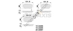 BRAXIS AB0103 ON FREN BALATASI HONDA CIVIC HATCBACK 2006-> CIVIC SEDAN 2012->  HONDA BİNEK FREN BALATASI