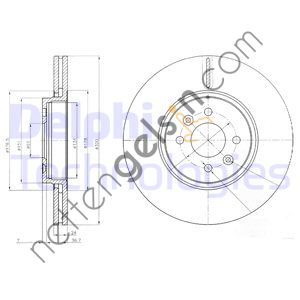DELPHI BG3929 FREN DISKI ON SCENIC II 03> GRAND SCENIC II 04> HAVALI 300mm 4 BIJON  RENAULT BİNEK FREN DİSKİ