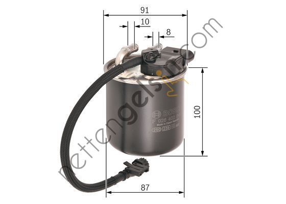 BOSCH F026402840 YAKIT FILTRESI X204 09>15 W204 08>14 S204 08>14 W212 09>15 C207 10>16 W166 11>15 VITO W639 10> W447 14> W639 10> SPRINTER 09>  MERCEDES BİNEK YAKIT FİLTRESİ