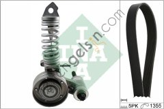 INA 529029710 V KAYIS GERGI VE KANALLI KAYIS ASTRA J 12> ASTRA H Z14XEP A14XER B14XER  OPEL BİNEK V KAYIS GERGI SETI