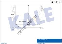 KALE 343135 KLIMA RADYATORU 300 C / TOURING 3.0 CRD 05 12  CHRYSLER BİNEK KLİMA RADYATÖRÜ