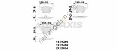 BRAXIS AB0118 ON FREN BALATASI TAKIM SHARAN 00>10 GALAXY 00>06 ALHAMBRA 96>10 1,9TDI / 2,0I / 2,8 / 2,3 16V (16 JANT)  VW-AUDI-SEAT-SKODA BİNEK FREN BALATASI