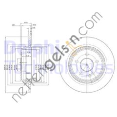 DELPHI BG4063C ARKA FREN AYNASI CIFTLI PAKET GALAXY-KUGA-MONDEO- S MAX 06->  FORD BİNEK FREN DİSKİ