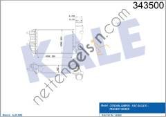 KALE 343500 TURBO INTERCOOLER RADYATOR DUCATO 2,5 2,8TD / 2,8JTD (94 06) BOXER JUMPER 2,5T 8V 1,9TD 2,8TD 2,8HDI  FIAT BİNEK TURBO RADYATÖRÜ