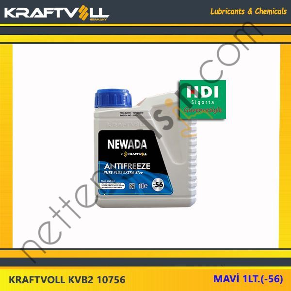 KRAFTVOLL KVB2 10756 ANTIFRIZ PURE PLUS EXTRA Blue(-56) MAVI 1LT.(HDI Sigorta Güvencesiyle)Yenilenmiş Ürün.  YAĞ & ANTİFİRİZ BİNEK ANTİFİRİZ