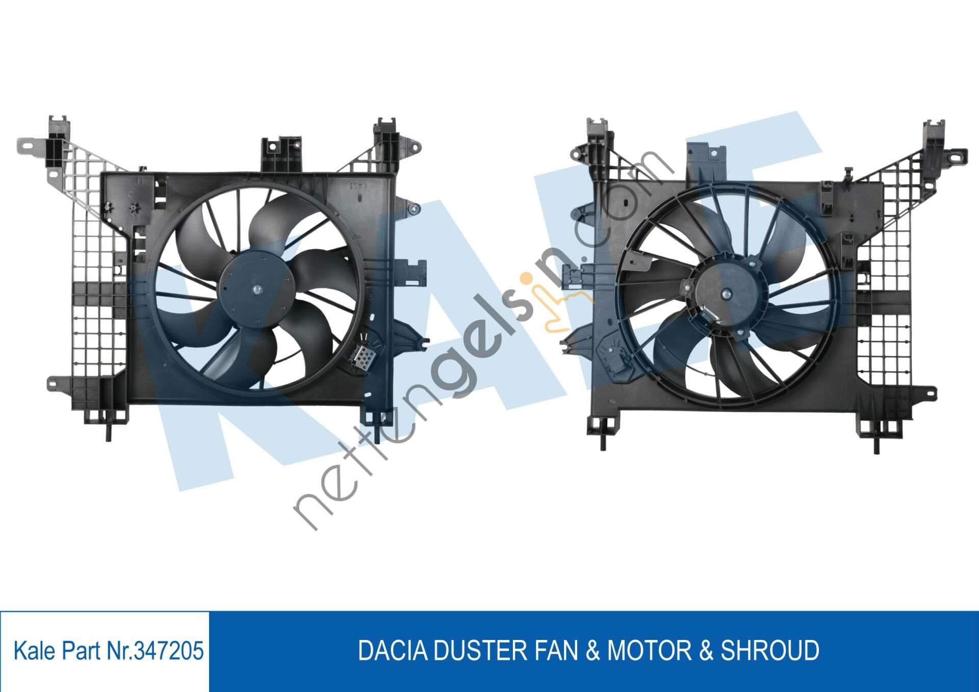 KALE 347205 RADYATOR FAN MOTORU DAVLUMBAZLI DUSTER 1.5 DCI 1.6 16V 10>  DACIA BİNEK FAN MOTORU