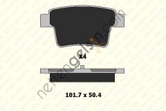 KALE B 24260 163 04 ARKA FREN BALATASI MONDEO III 04>07 JAGUAR X TYPE ESTATE 05>09  FORD BİNEK FREN BALATASI