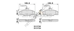BRAXIS AB0142 ON FREN BALATASI P406 P406 YM 1.6 1.8 16V 1.8 8V 1.9TD ESTATE 1.8 16V 1.9 TD (FISLI)  PEUGEOT-CITROEN BİNEK FREN BALATASI