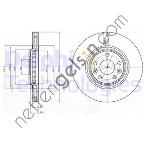 DELPHI BG4266 ON FREN DISK AYNASI RENAULT CLIO IV 1.6 -13-> TALISMAN - MEGANE IV 1.6 15-> LAGUNA III 1.6 DcI 15->  RENAULT BİNEK FREN DİSKİ