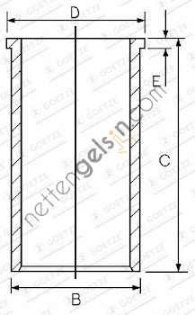 GOETZE 40203000G SİLİNDİR GÖMLEĞİ 611/646 88 mm STD SPR/VITO CDI  MERCEDES