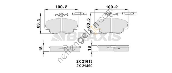 BRAXIS AB0152 ON FREN BALATASI CITROEN ZX  PEUGEOT-CITROEN BİNEK FREN BALATASI