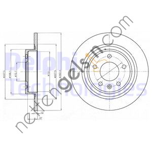 DELPHI BG4279 ARKA FREN AYNASI ASTRA J 1,3CDTI 1,4 1,6 1,7 ZAFIRA TOURER C 1,4/1,6/1,8/2,0 CDTI 09>>  OPEL BİNEK FREN DİSKİ