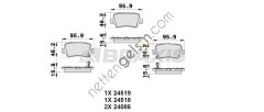 BRAXIS AB0155 ARKA FREN BALATASI CIVIC HB 07-11 SEDAN 12->  HONDA BİNEK FREN BALATASI