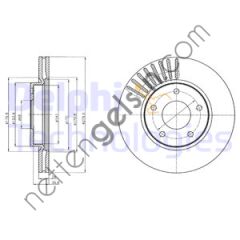 DELPHI BG4282C ON FREN AYNASI HAVALI NISSAN JUKE 1.5 DCI 1.6 10-> PULSAR 14-> (280X5)  NISSAN BİNEK FREN DİSKİ