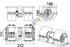 BEHR AB145000P KALORİFER MOTORU KOM. DAF CF SERİ+PACCAR(AB145000P 1672500 DAF