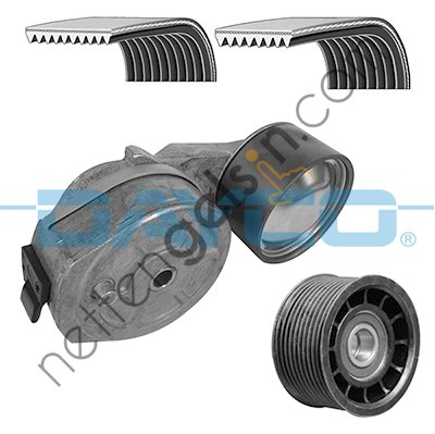 DAYCO KPV049HD KAYIS GERGİ RULMAN KITI RENAULT PREMIUM II LANDER KERAX 370&sol;430&sol;450&sol;460 DXI KLİMALI  RENAULT AĞIR VASITA V KAYIS GERGI SETI