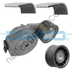 DAYCO KPV049HD KAYIS GERGİ RULMAN KITI RENAULT PREMIUM II LANDER KERAX 370/430/450/460 DXI KLİMALI  RENAULT AĞIR VASITA V KAYIS GERGI SETI