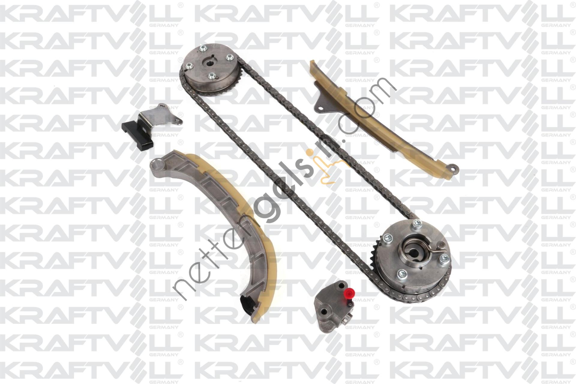 KRAFTVOLL 12100113 EKSANTRIK ZINCIR SETI COROLLA AURIS YARIS 1,33 BENZINLI 2013> 1NRFE MOTOR 7 PARÇA  TOYOTA BİNEK MOTOR ZINCIR SETI