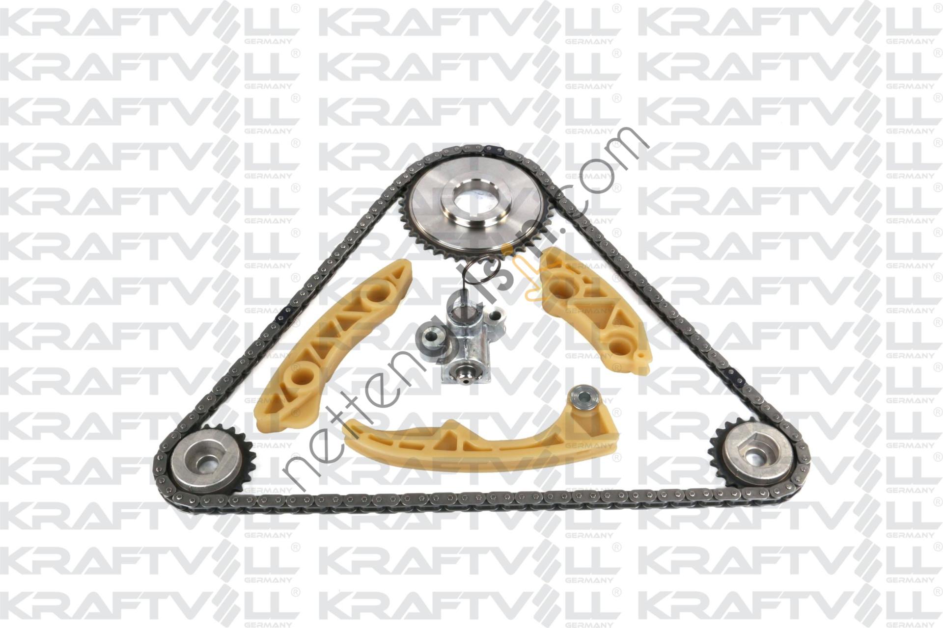KRAFTVOLL 12100090 EKSANTRIK ZINCIR SETI VECTRA B - ASTRA G - VECTRA C- ZAFIRA A Z22SE 2,2 16V / Z20NET 2,0 16V  OPEL BİNEK MOTOR ZINCIR SETI