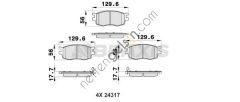 BRAXIS AB0185 ON FREN BALATASI ACCENT ERA 06>12 KIA RIO 06>12 I20 08>  HYUNDAI BİNEK FREN BALATASI