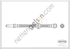 CORTECO 19035284 ON FREN HORTUMU MERCEDES VIANO 3.0 3.5 3.7 03- VITO 109CDI 115CDI 03-  MERCEDES BİNEK FREN HORTUMU