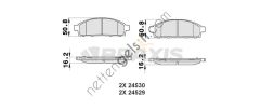 BRAXIS AB0187 ON FREN BALATASI MITSUBISHI L200 2.5 D 4X4 2006-2012 PAJERO 2008-> L200 2.4 2015-> FIAT FULLBACK 15->   MITSUBISHI BİNEK FREN BALATASI