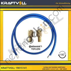 KRAFTVOLL 19015141 KLIMA GAZ BASMA HORTUMU 3000 MM F 1/4 X F 1/4 180° MAVI CONTINENTAL  GENEL BİNEK KLİMA HORTUMU