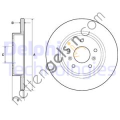 DELPHI BG4807C FREN DISKI ARKA NISSAN QASHQAI J11 13> XTRAIL T32 14> RENAULT KADJAR 15> 29  NISSAN BİNEK FREN DİSKİ