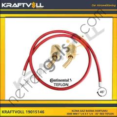 KRAFTVOLL 19015146 KLIMA GAZ BASMA HORTUMU 3000 MM F 1/4 X F 1/4 45° KIRMIZI CONTINENTAL  GENEL BİNEK KLİMA HORTUMU