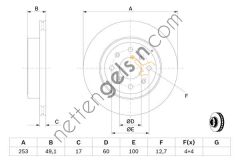 BOSCH 0986479370 ON FREN DISK AYNASI AGILA 1.0 I / 1.2 I / 1.3 CDTI 00  OPEL BİNEK FREN DİSKİ