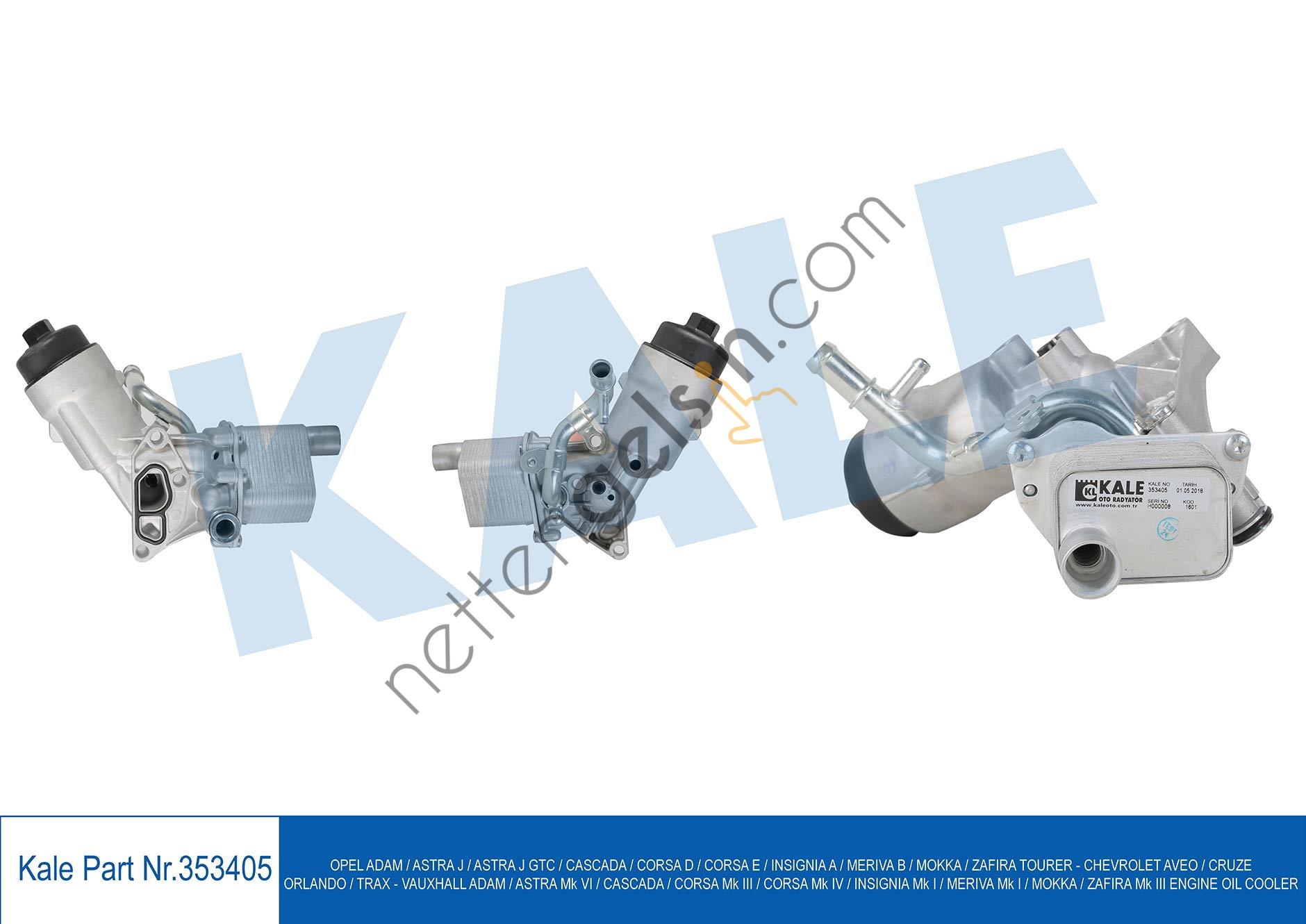 KALE 353405 YAG SOGUTUCUSU A14NET INSIGNIA KOMPLE  OPEL BİNEK YAĞ FİLTRE KÜTÜĞÜ