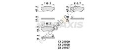 BRAXIS AB0218 ON FREN BALATASI VITARA 5 KAPI 90->98  SUZUKI BİNEK FREN BALATASI