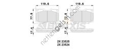 BRAXIS AB0227 ON FREN BALATASI LANDCRUISER TD 4.2 4.7 98>08 LEXUS 01>08  TOYOTA BİNEK FREN BALATASI