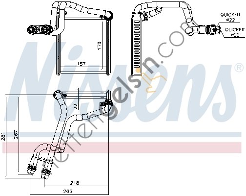NISSENS 73942 KALORİFER RADYATÖRÜ VW GOLFVI JETTA 2011- 5C0819031 VW