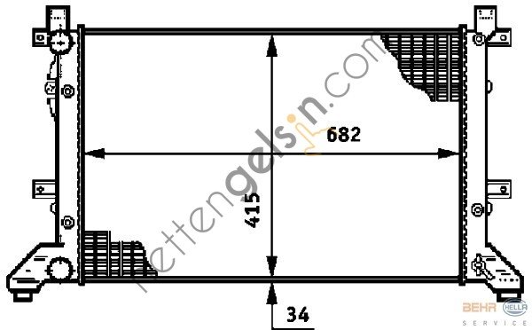 BEHR CR606000S RADYATÖR VW LT 35(CR606000S) 2D0121253B VW