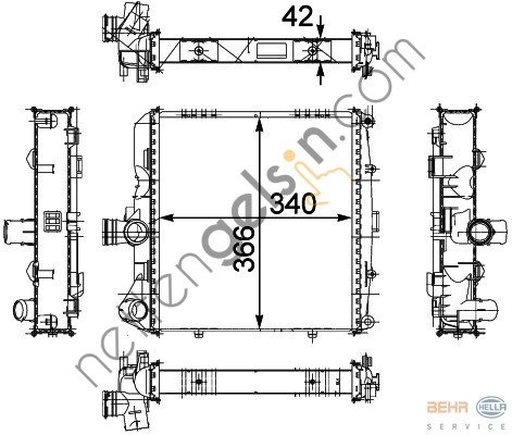 BEHR CR817000P RADYATÖR PORSCHE 911 (997)3.6 3.8 04-(CR817000P) 99710613202 PORSCHE