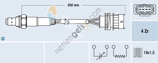 FAE FA:77156 OKSİJEN SENSÖRÜ OPEL ASTRA G/VECTRA B/C Z16XE(P1) 855523 OPEL