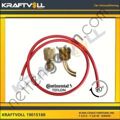KRAFTVOLL 19015188 KLIMA GAZ BASMA HORTUMU 4000MM F 3/8 D * F 3/8 90° KIRMIZI CONTINENTAL  GENEL BİNEK KLİMA HORTUMU