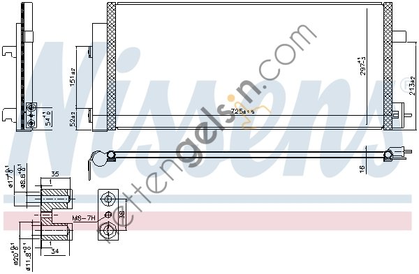 NISSENS 941086 KLİMA RADYATÖRÜ CHEVROLET AVEO T300 A13DT 95328644 CHEVROLET