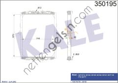 KALE 350195 MOTOR SU RADYATORU DAF 95 FA / 95 FAD / 95 FAR / 95 FAK / 95 FAT / 95 FT / 95 FTR / 95 FTT (CERCEVELI) / (  DAF AĞIR VASITA MOTOR SU RADYATORU