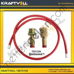 KRAFTVOLL 19015192 KLIMA GAZ BASMA HORTUMU 4000MM F 1/2 ACME * M ACME 14X1,5 KIRMIZI CONTINENTAL  GENEL BİNEK KLİMA HORTUMU