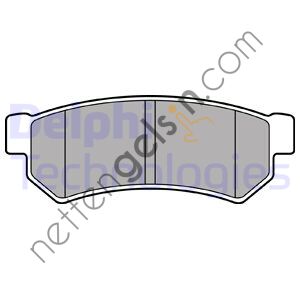DELPHI LP2502 ARKA FREN BALATASI ( DISK ICIN ) LACETTI  CHEVROLET BİNEK FREN BALATASI