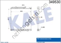 KALE 349530 SU RADYATORU MERCEDES ACTROS (CERCEVESIZ) / (AT)  MERCEDES AĞIR VASITA MOTOR SU RADYATORU